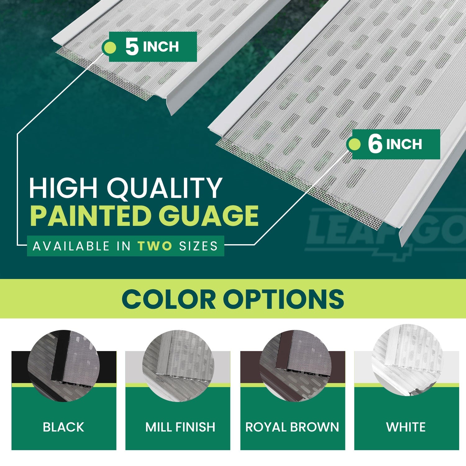 5 LEAF4GO DIY Micromesh - 5 inch K-Style and Box Gutters. $ 4.26 per feet