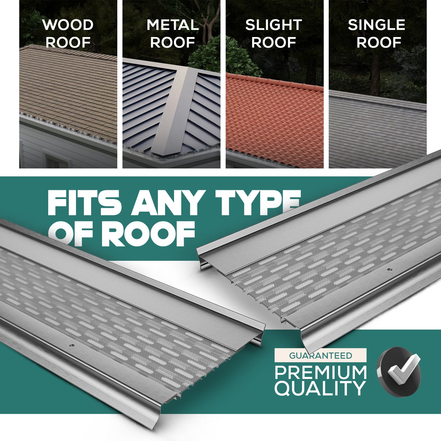 5 inch LEAF4GO Micromesh Gutter Guards - Colors
