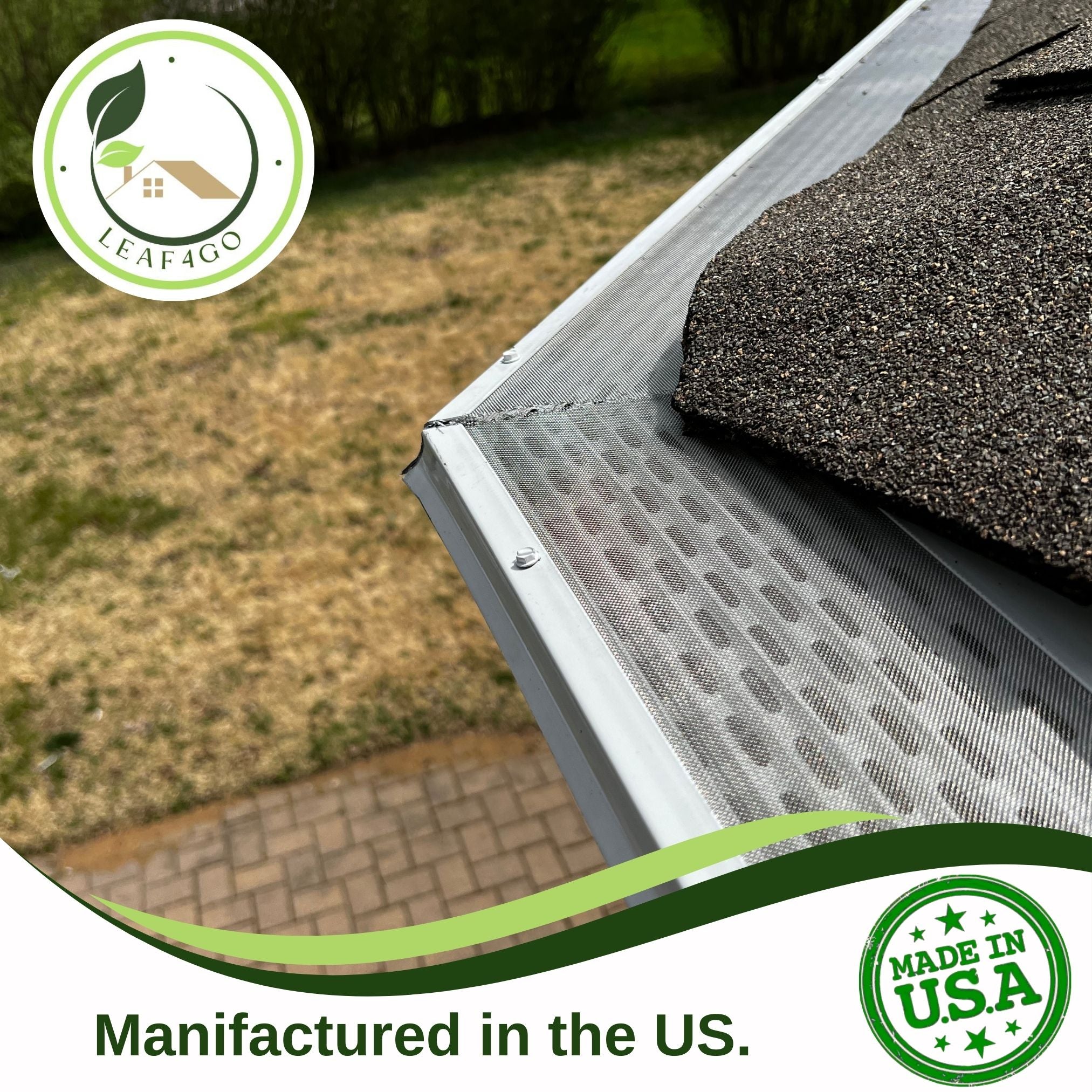 Flat 11" Micromesh Gutter Guards White - $9.25 per ft Leaf4go