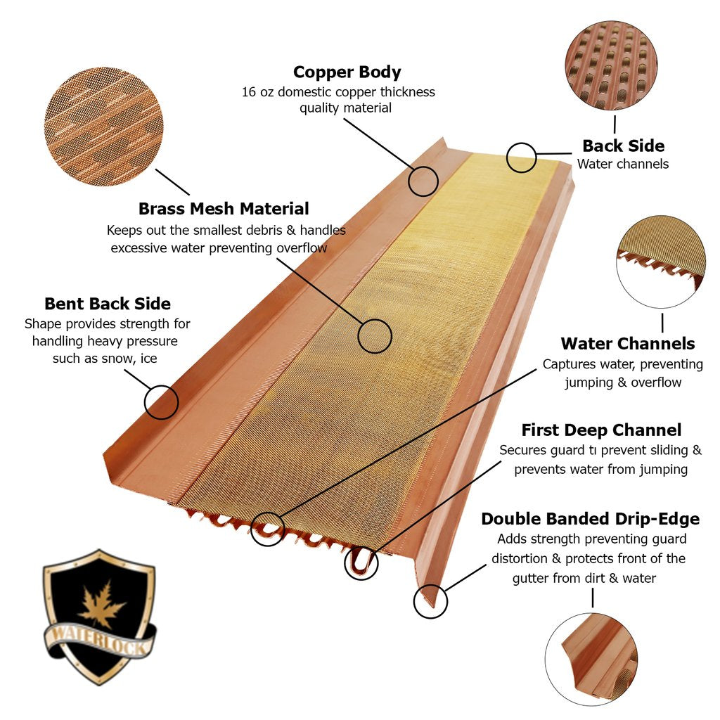 6"copper/Easy Install Mıcromesh/stainless/steel/gutter/guard/gutter/guards/gutter/screen/gutter/protection/