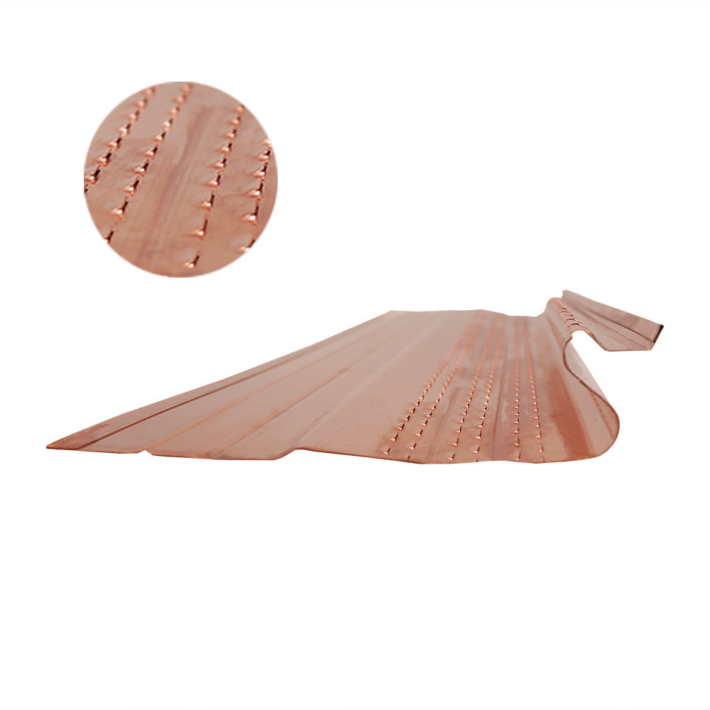 Half Round Pro Gutter Guards Copper Rear section