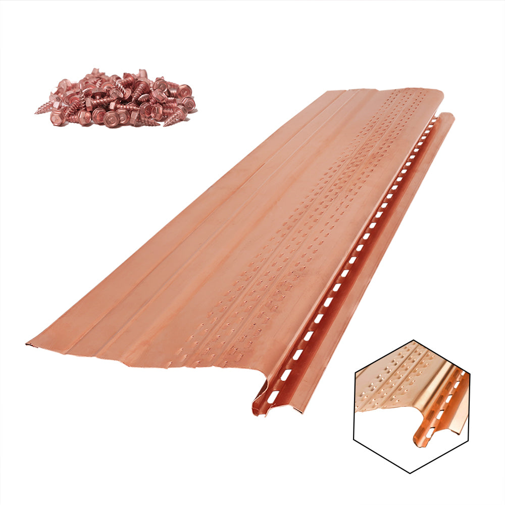 COPPER/GUTTER/GUARDS/GUARD/COVER/PROTECTION/HELMET/LEAF COVER/LEAFGUARDS/LEAFGURAD/LEAF PROTECTION/LEAF4GO/HALF ROUND GUARDS/