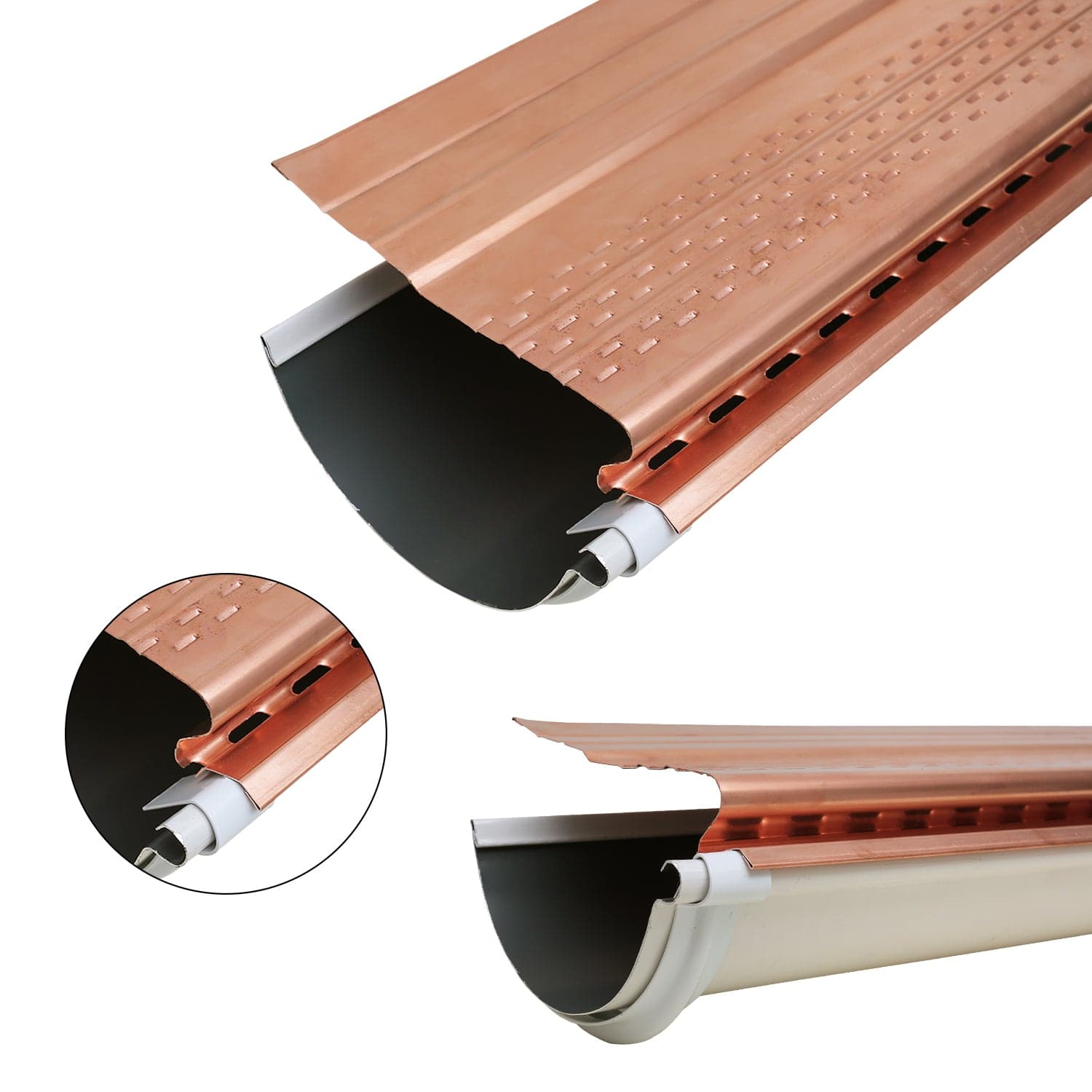 Half Round Pro Gutter Guards Copper