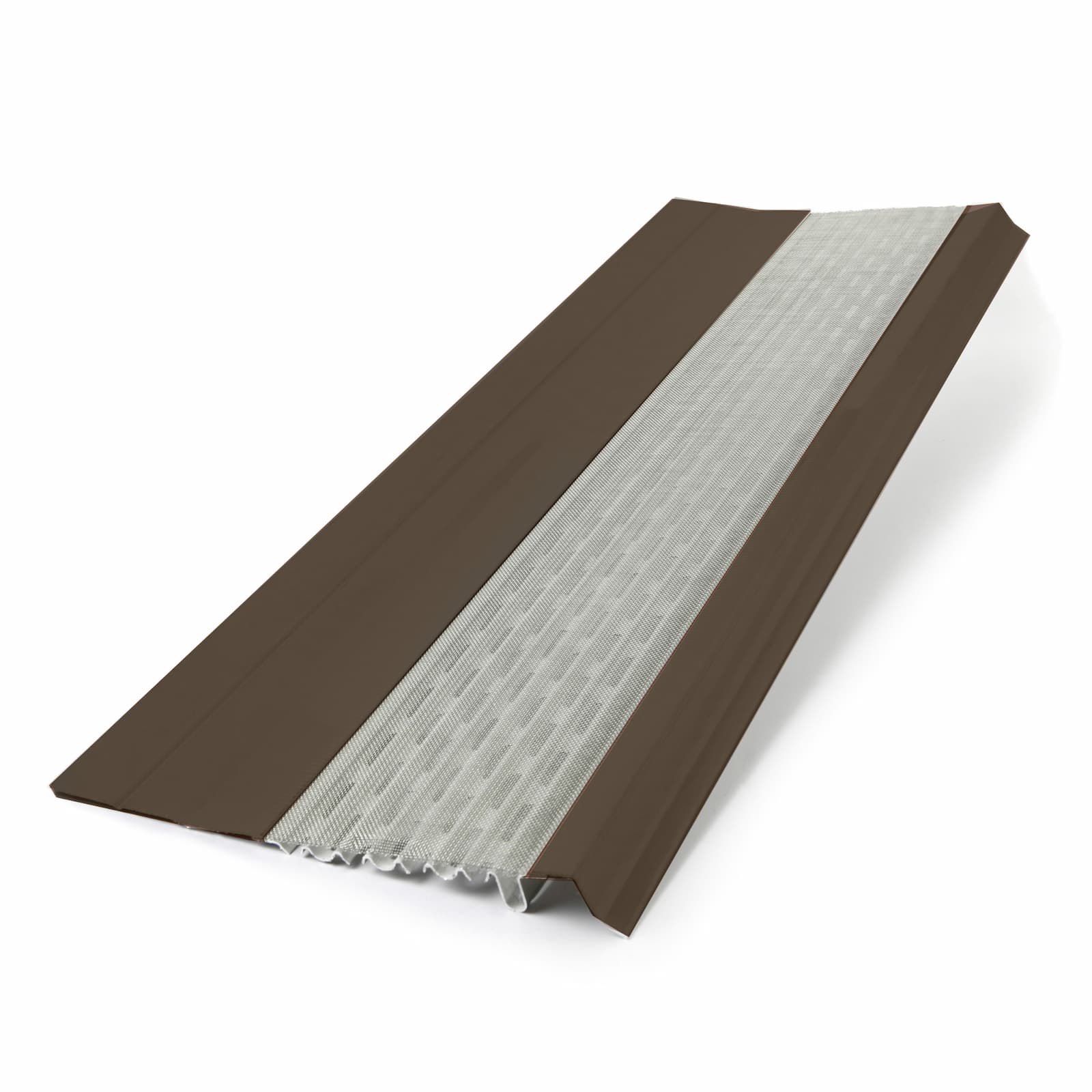 flat micromesh gutter guard dark bronze